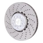 SHW Performance 15-18 BMW X5 M 4.4L Left Front Cross-Drilled Lightweight Brake Rotor (395x36mm)