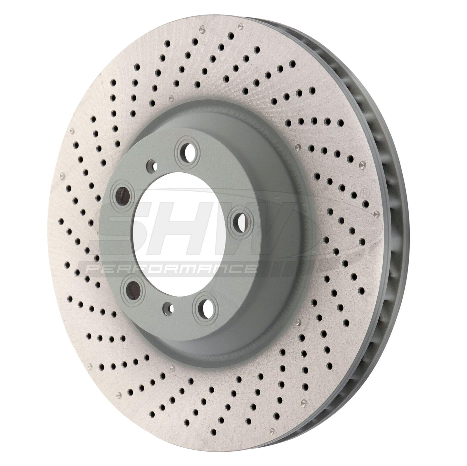 p_deac5d00-b246-4e4e-9a3e-4ca9cfc9bca2.jpg SHW Performance 07-13 Porsche 911 Turbo 3.8L w/o Ceramics Left Front Drilled-Dimple Monobloc Brake Rotor (350x34mm) - Image 1