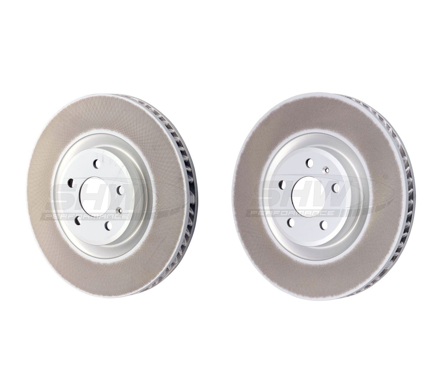 p_e6e38e1f-1822-4cf9-9e08-08e16ad2f9ee.jpg SHW Performance Front Smooth Monobloc Brake Rotor Kit (350x34) - Porsche Macan S 3.0L w / o Ceramic Brakes (15-18) - Image 1