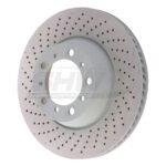 SHW Performance 17-21 Porsche 911 Carrera 3.0L w/o Ceramic Brakes Left Rear Drilled Monobloc Brake Rotor (330x28mm)