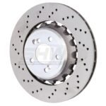 SHW Performance 15-18 BMW M3 3.0L Left Rear Cross-Drilled Lightweight Brake Rotor (370x24mm)