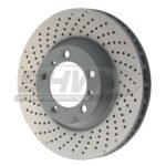 SHW Performance 2021 Porsche Carrera 3.0L Left Front Cross-Drilled Monobloc Brake Rotor (330x34mm)