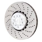 SHW Performance 15-18 BMW X5 M 4.4L Right Front Cross-Drilled Lightweight Brake Rotor (395x36mm)