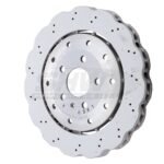 SHW Performance 14-20 Audi R8 5.2L Excl Ceramic Brake Rear Drill-Dimp Lightweight Wavy Brake Rotor