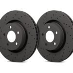 Hawk Talon 2014 Mercedes-Benz E250 Except Load Stage Design Drilled and Slotted Rear Brake Rotor Set