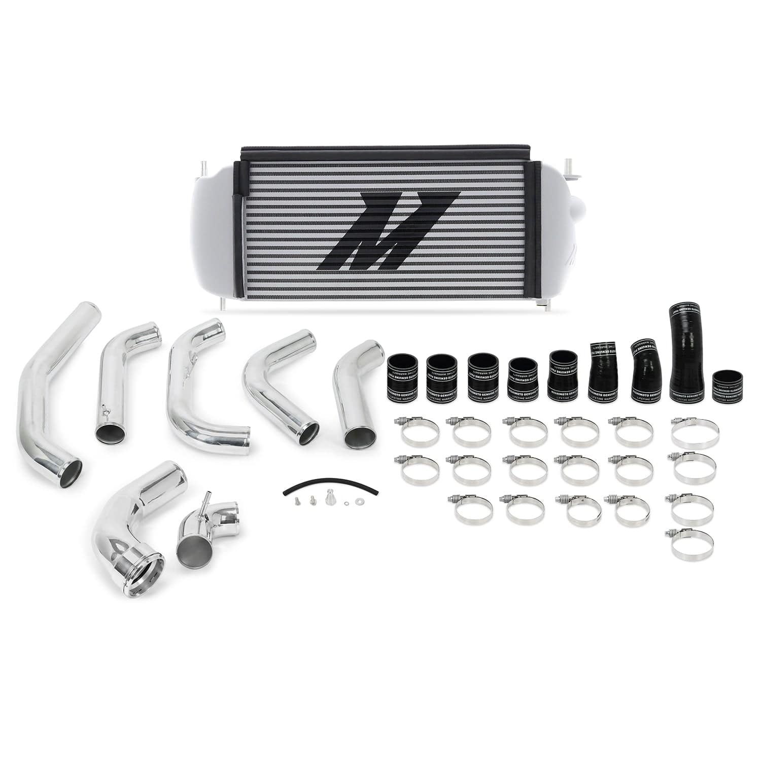2dbc97c7f7b5c.jpg Mishimoto 15-16 Ford F-150 EcoBoost 3.5L Silver Performance Intercooler Kit w/ Polished Pipes - Image 1