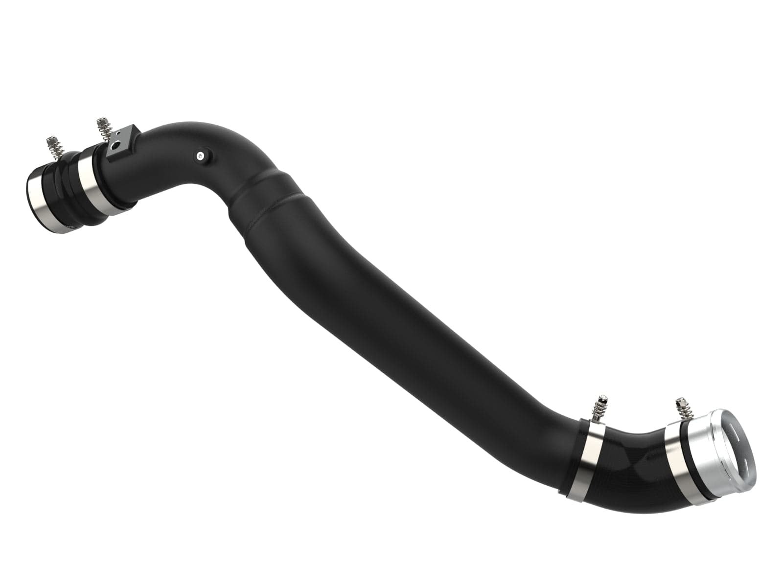 3ba277fbceaf00d5975631caf1d9d59d.jpg aFe Bladerunner Intercooler Cold Charge Pipe Black 3.5-2.75in 2021+ Ford F-150 V6-2.7L (tt) - Image 1