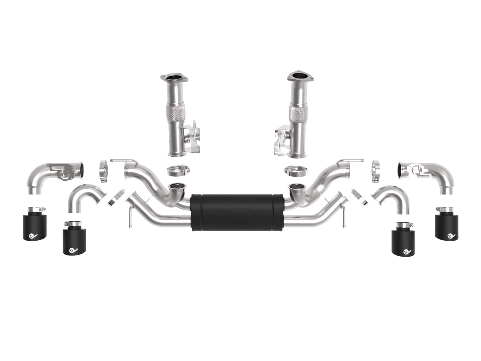 4cde51700545851454d8b147c78ea2ac.jpg aFe MACH Force-Xp 3in to 2-1/2in 304SS Cat-Back 2020 Chevy Corvette (C8) 6.2L - Black Tip - Image 1