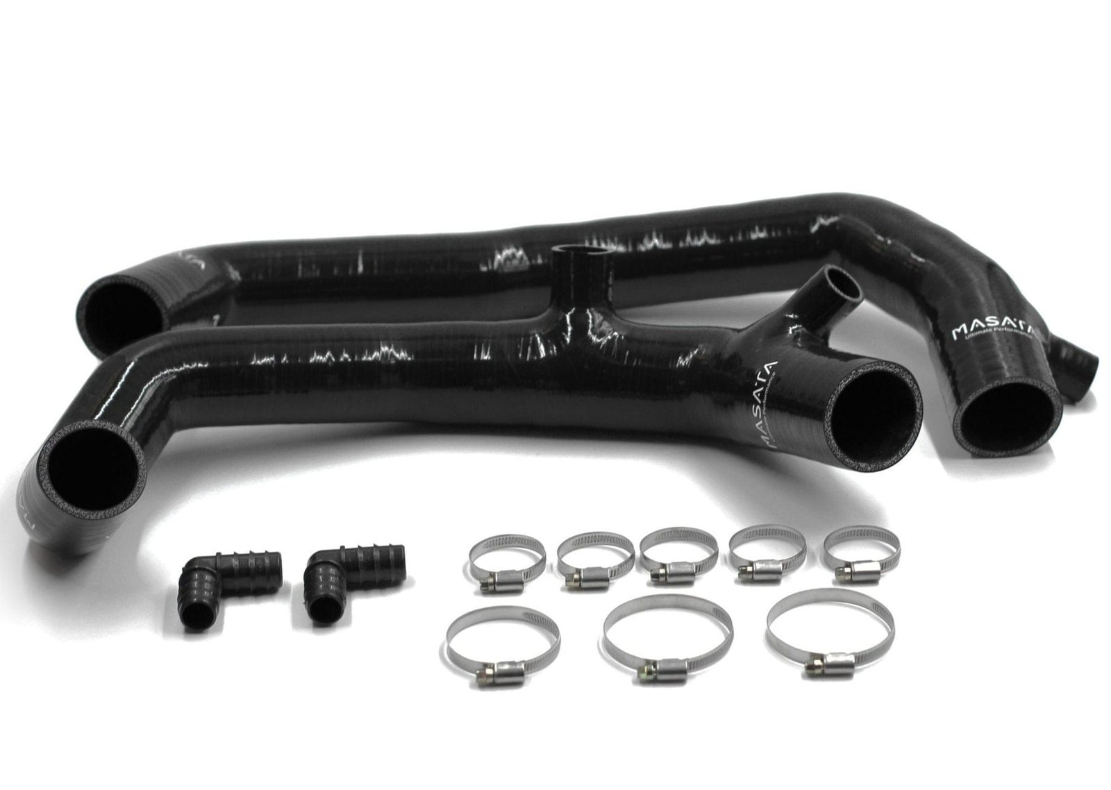 52660445106_727bff64b3_k.jpg Masata BMW N54 E82 E90 E92 Silicone Inlets (1M, 135i, 335i, 535i & Z4) Turbo Option OEM (1.75") - Image 1