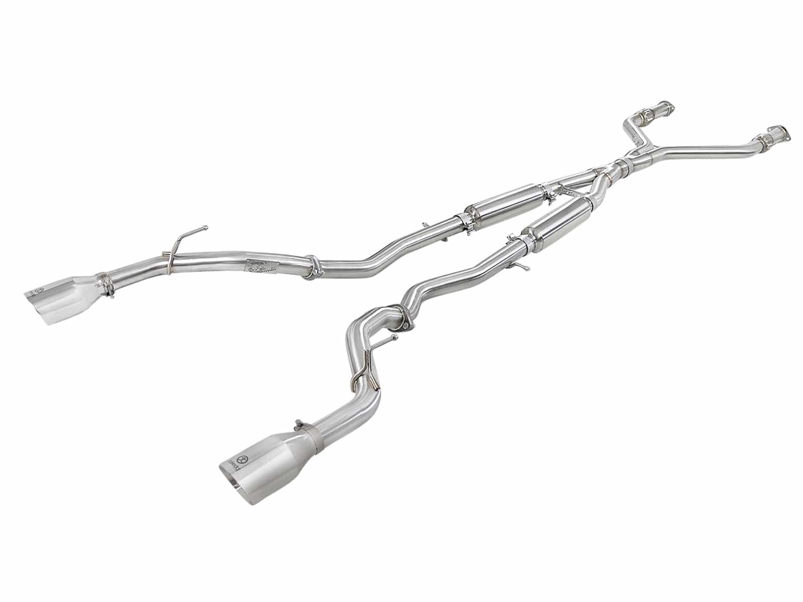 5ea6113c3e1371cf2272ea876f9029e9.jpg aFe POWER Takeda 2.5in 304 SS CB Exhaust w/ Polished Tips 17-19 Infiniti Q60 V6-3.0L (tt) - Image 1