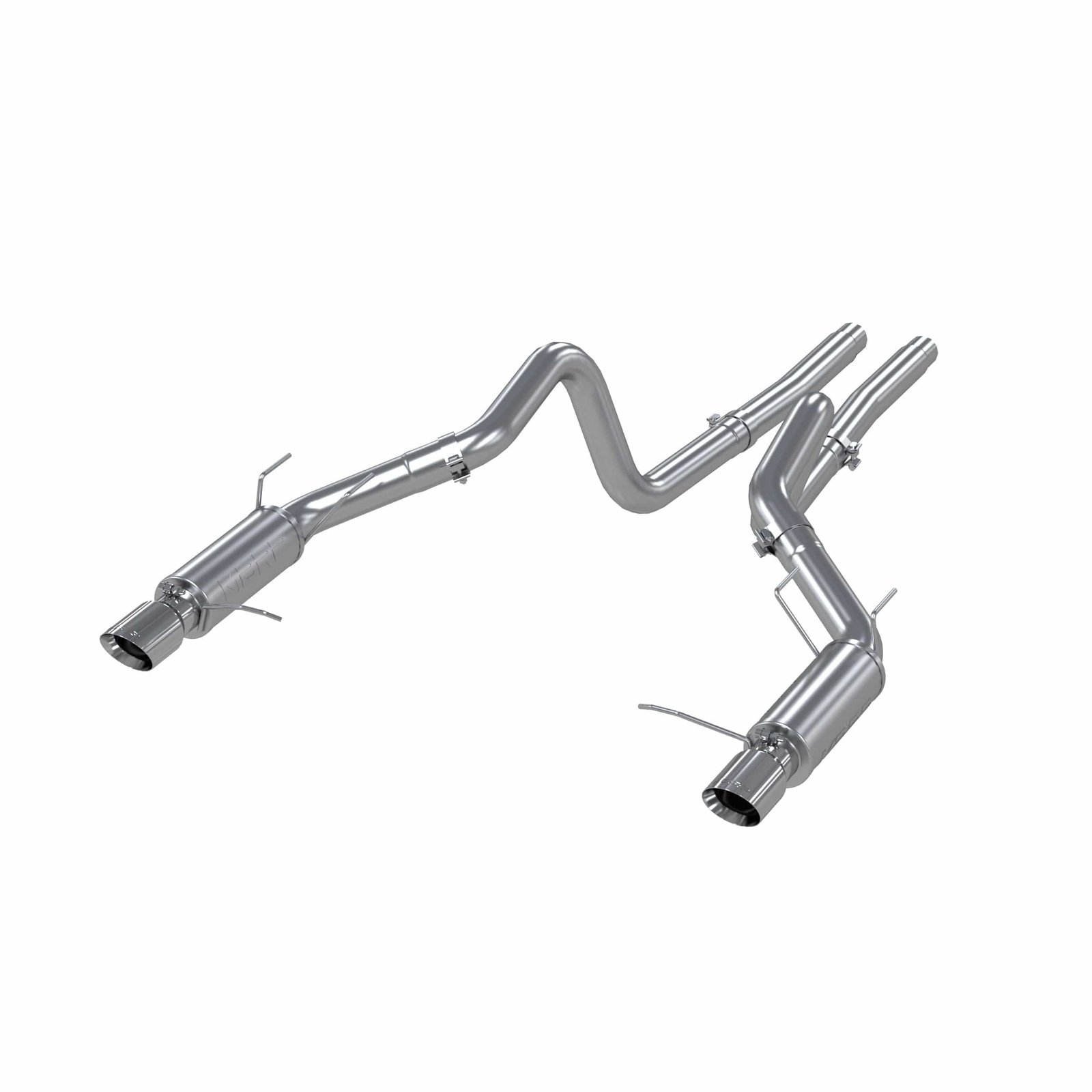 61a75f5e71c8f.jpg MBRP 11-14 Ford Mustang GT 5.0L Dual Split Rear Race Version AL 3in Cat Back Exhaust System - Image 1