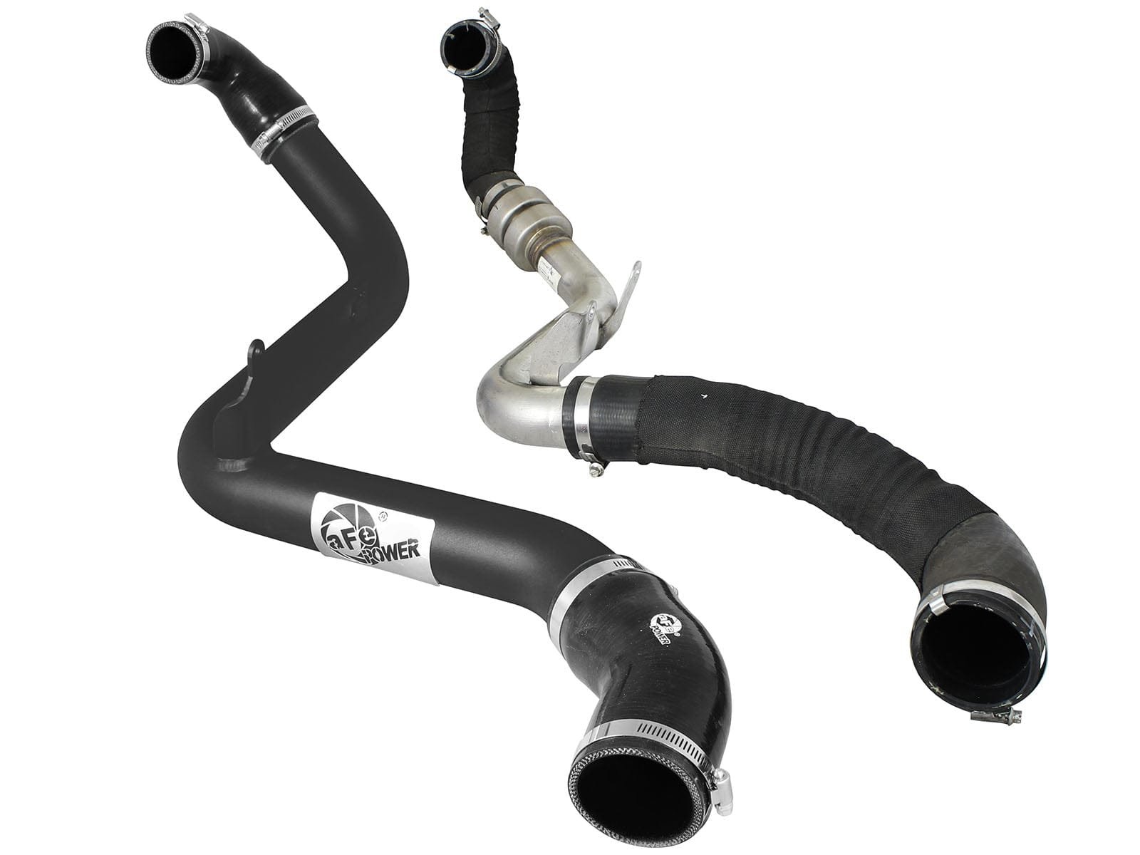 620a842573fad031dd250dc35d6524c0.jpg aFe Bladerunner 2.5in Intercooler Hot Side Tubes, 13-14 Ford Focus ST 2.0L (t) *Black* - Image 1