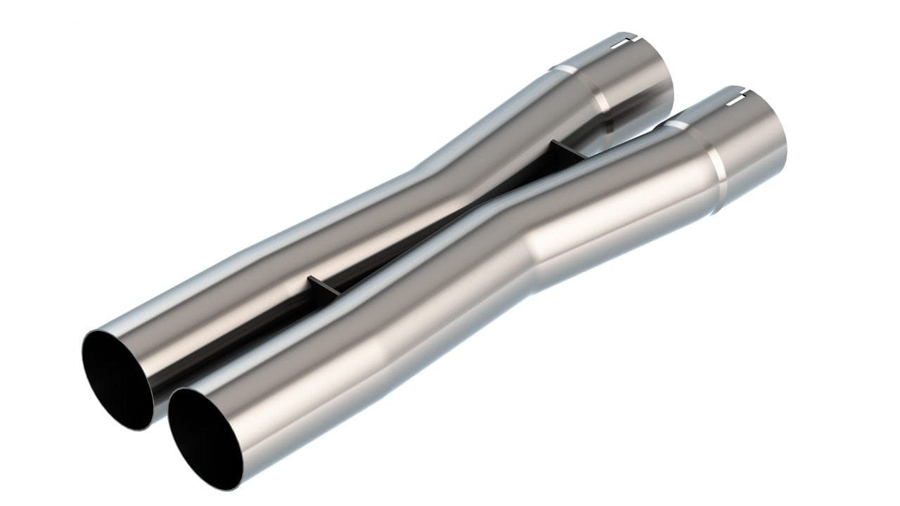 621105-main-1-large.jpg Borla 2.75in Universal X-Pipe 3.66in Inlet Centerline 4.05in Outlet Centerline 26.98in OAL - Image 1