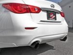 aFe Takeda 2.5in 304 SS Cat-Back Exhaust System w/ Black Tips 16-18 Infiniti Q50 V6-3.0L (tt) - Image 5