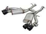 aFe MACHForce XP 3in 304 SS Axle-Back Exhaust Dual Exhaust (NPP) w/ Black Tips 16-17 Camaro SS V8 - Image 4