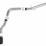 aFe Large Bore-HD 5in 409SS DPF-Back Exhaust System w/Black Tip 19-20 Ram Diesel Trucks L6-6.7L (td)