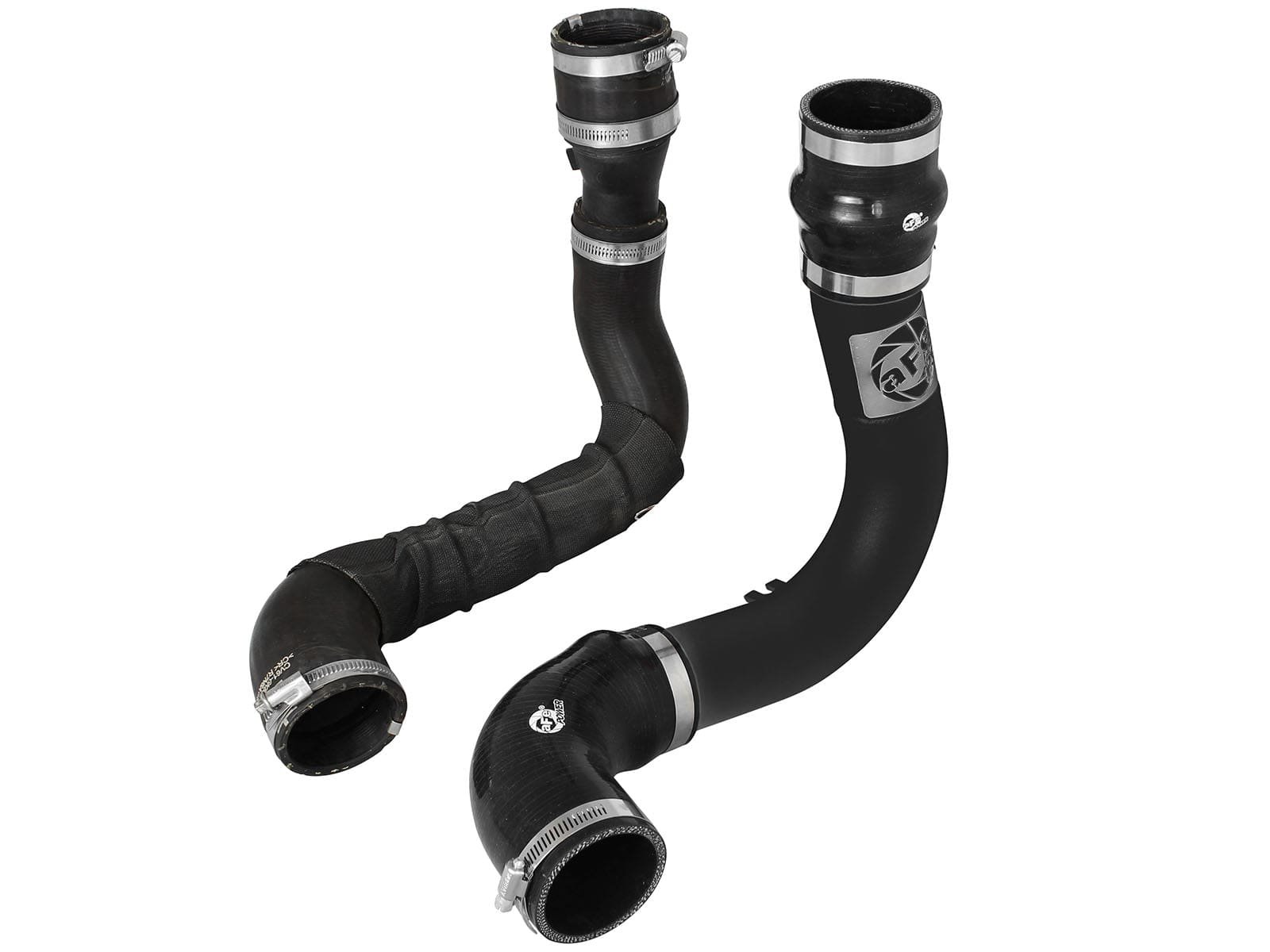 78a34692cdd3ae63b0dfbe25fc6e8dba.jpg aFe Bladerunner 2.5in Intercooler Cold Side Tubes, 13-14 Ford Focus ST 2.0L (t) *Black* - Image 1