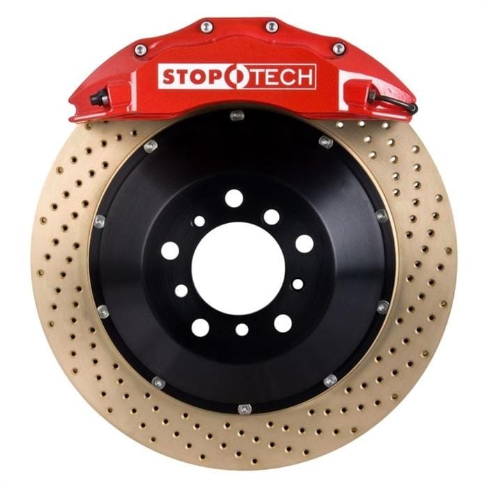 83.789.6C00.74-2_1ccba403-bc51-48bf-b4c6-b09f2289053a.jpg STOPTECH BIG BRAKE KIT - RED - ST-60 - 355X35MM - FRONT - CROSS DRILLED - ZINC PLATED - Image 1