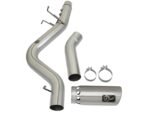 aFe ATLAS 5in DPF-Back Aluminized Steel Exhaust System w/Polished Tips 2017 GM Duramax 6.6L (td) L5P - Image 2