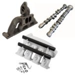 SPA Performance Turbocharger Exhaust Manifold (T3 Twin Scroll Top Mount Flange) w/ Cast Aluminum Intake Manifold & High Performance Camshaft Set - VW / Mk4 GTI