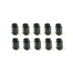 Lug Nuts - Acorn Cone Seat / Black / 12x1.5 (Set of 10)