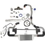SPA Performance Twin Scroll Top Mount Turbo Kit w/ FMIC & Black Hoses (Turbo Not Included) - VW / 1.8 20v