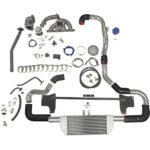 SPA Performance Twin Scroll Top Mount Turbo Kit w/ FMIC & Black Hoses (Turbo Not Included) - VW / 1.8 20v Transversal
