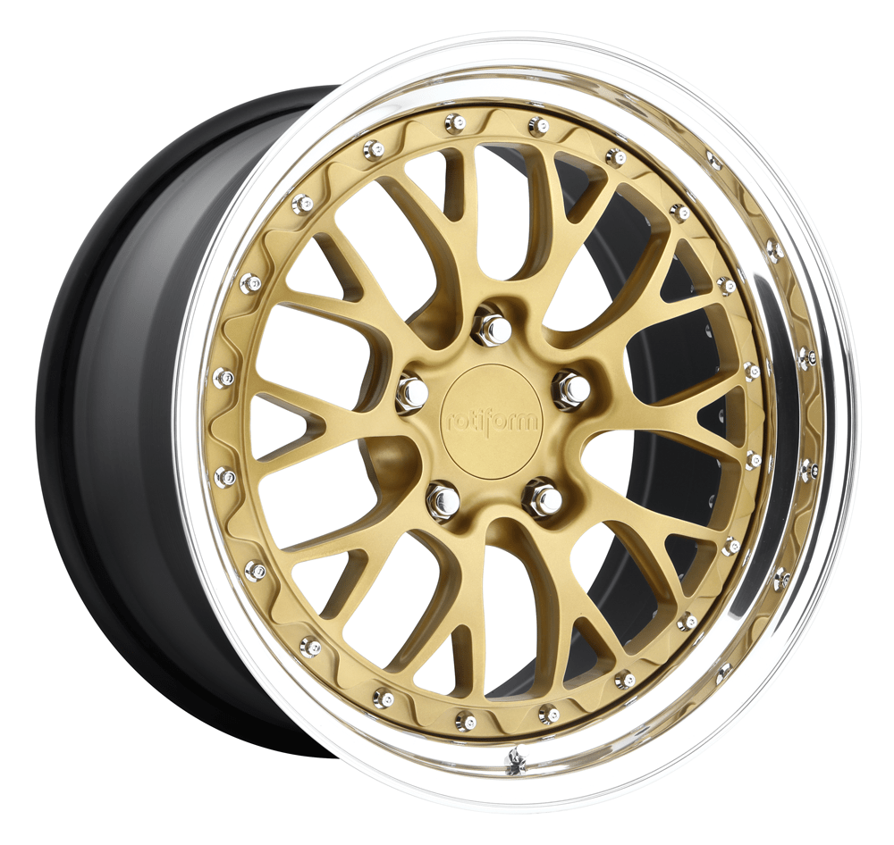 LSR_MATTE_GOLD_POLISHED_LIP_A12.png Rotiform LSR Custom Forged Wheel - Image 1