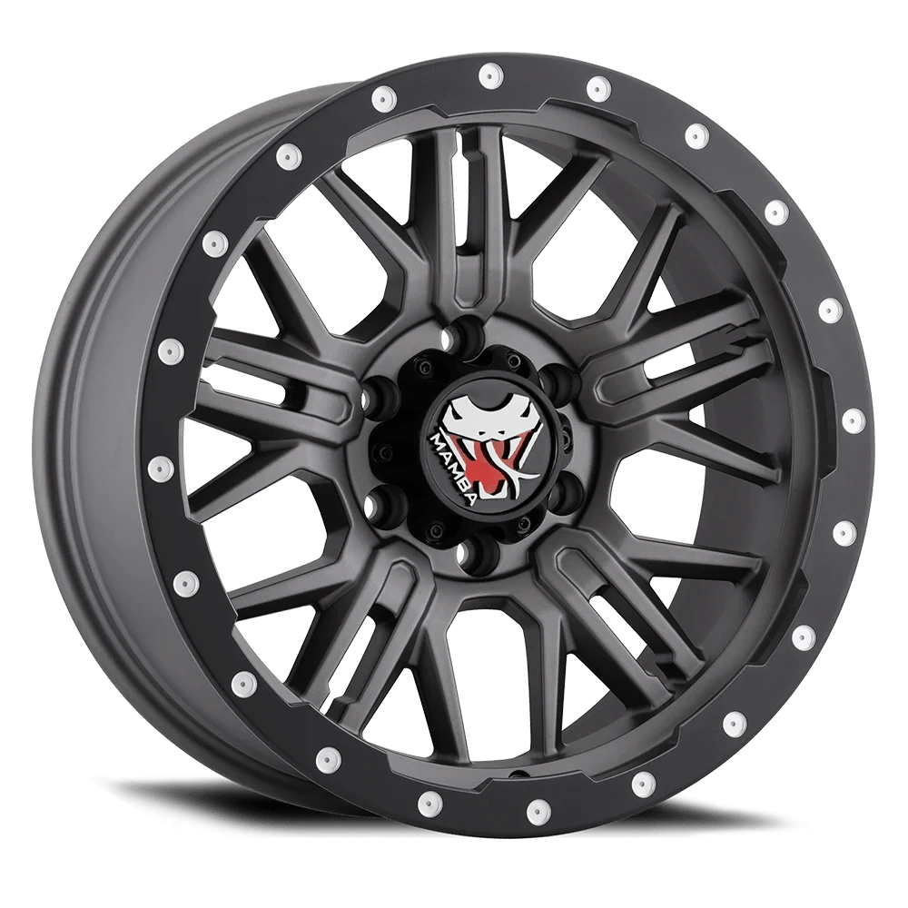 M25-34_409a94d4-bb7b-464f-a424-f8c01f885905.png Mamba M25 18" 5x139.7 Matte Grey w/ Black Lip Edge - Image 1
