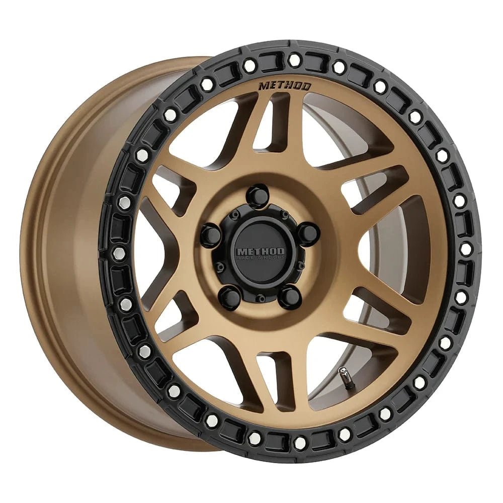 MR312_Bronze_5_Lug1000_1000x1000_11dc67a5-5bf3-4e6f-a573-984ec99f5ece.jpg Method Race Wheels MR312 17" 5x127 Method Bronze/Black Street Loc - Image 1