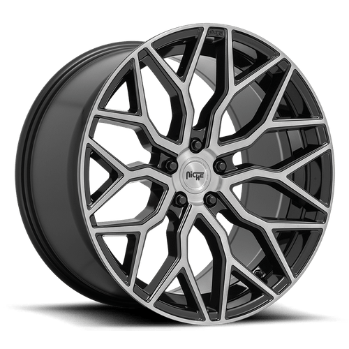 NC262M262Standardfve76fydjirKEwUyxyg_4c43d21c-14dc-4550-9cc0-ff8d093c20e2.png Niche Cast Mazzanti 22" 5x112 Gloss Black Brushed Face - Image 1