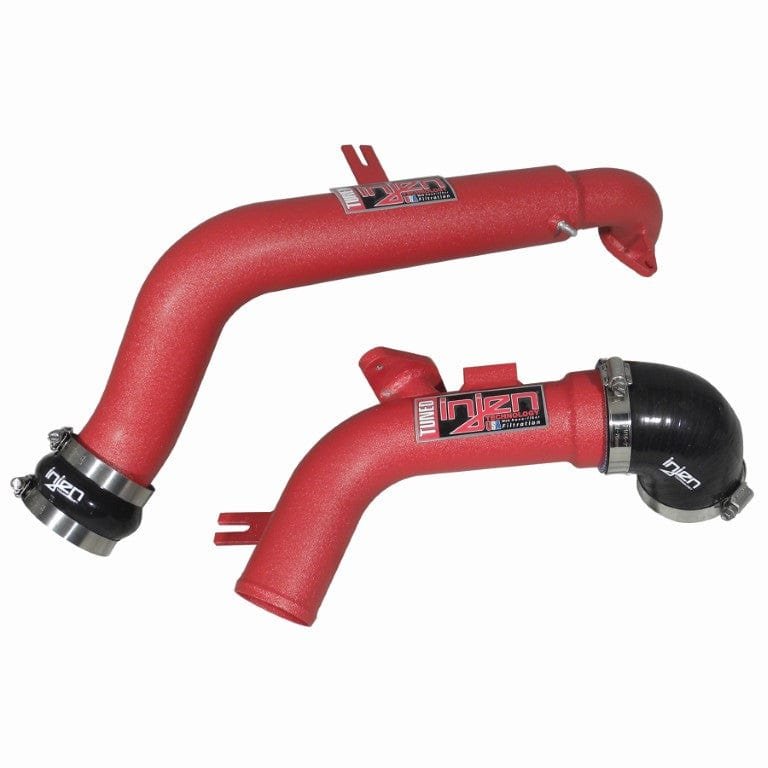 SES1900ICPWR_P04.jpg Injen 11-14 Nissan Juke 1.6L Nismo Turbo Upper Intercooler Piping Kit - Wrinkle Red - Image 1