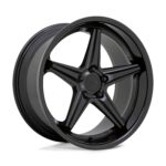 TSW Cast Launch 20" 5x115 Matte Black W/ Gloss Black Lip