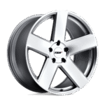 TSW Cast Bristol 19" 5x114.3 Silver W/ Mirror Cut Face