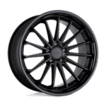 TSW Cast Marina 18" 5x112 Matte Black W/ Gloss Black Lip