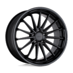 TSW Cast Marina 20" 5x120 Matte Black W/ Gloss Black Lip
