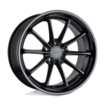 TSW Sweep 20" 5x120 Matte Black w/ Gloss Black Lip
