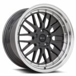 VORS VR8 18" 5x105 Hyper Black Machine Lip Chrome Rivet