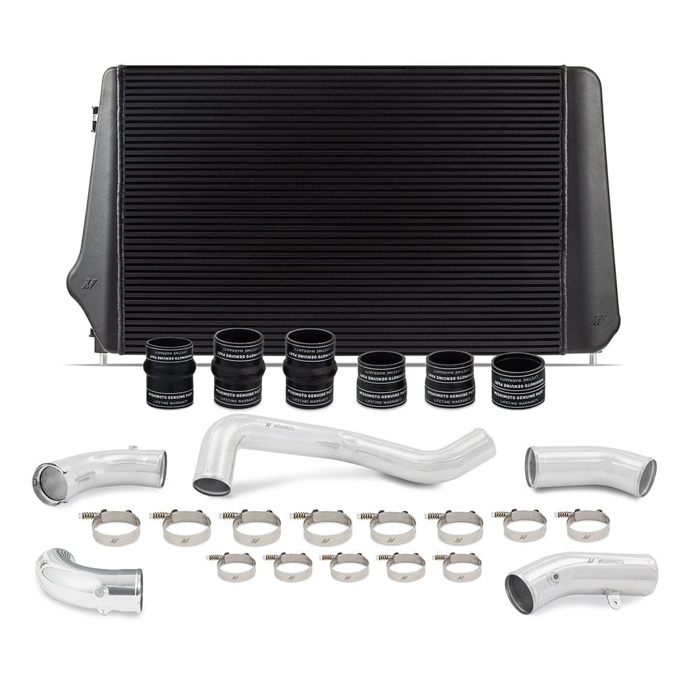 bcbd0f6c3d0df.jpg Mishimoto 17-19 GM L5P Duramax Intercooler Kit - Black w/ Polished Pipes - Image 1