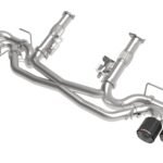 aFe MACH Force-Xp 3in to 2-1/2in 304SS Cat-Back (No Muff.) 2020 Chevy Corvette 6.2L - Carbon Tip