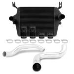 Mishimoto Ford 7.3L Powerstroke Intercooler Kit, 1999-2003 Black Cooler, Polished Pipes