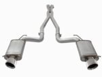 aFe Mach Force-Xp 3in CB Stainless Steel Dual Exhaust System w/Polished Tips 09-15 Cadillac CTS-V - Image 2