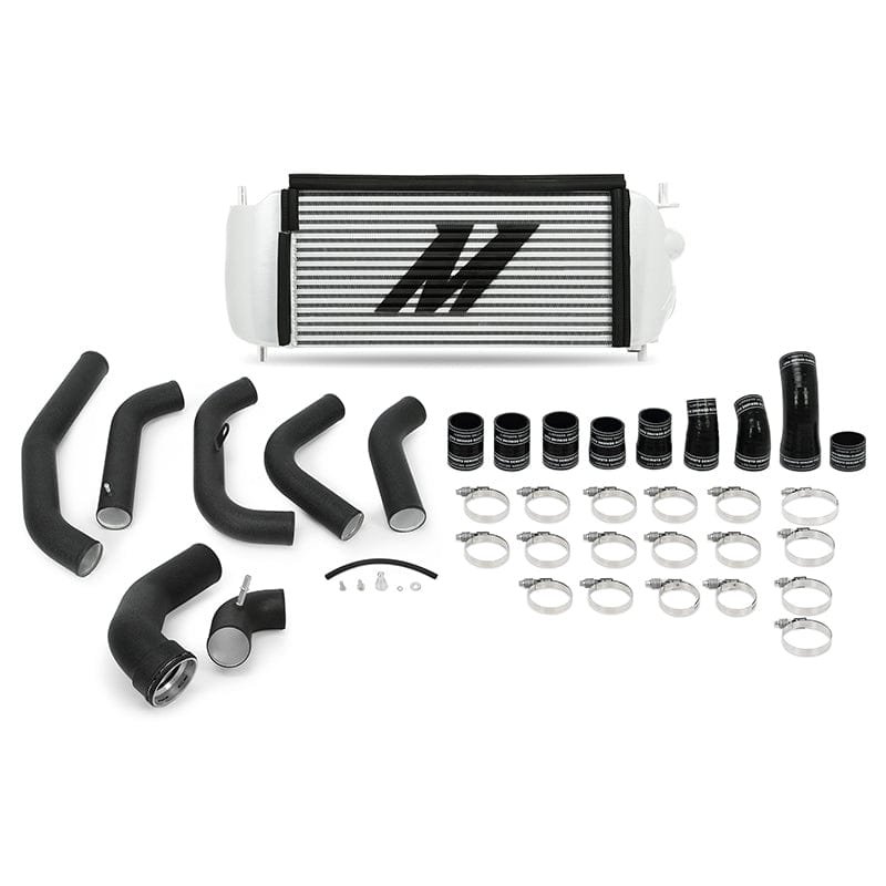 cffcce9bc120a.jpg Mishimoto 15-16 Ford F-150 EcoBoost 3.5L Silver Performance Intercooler Kit w/ Black Pipes - Image 1