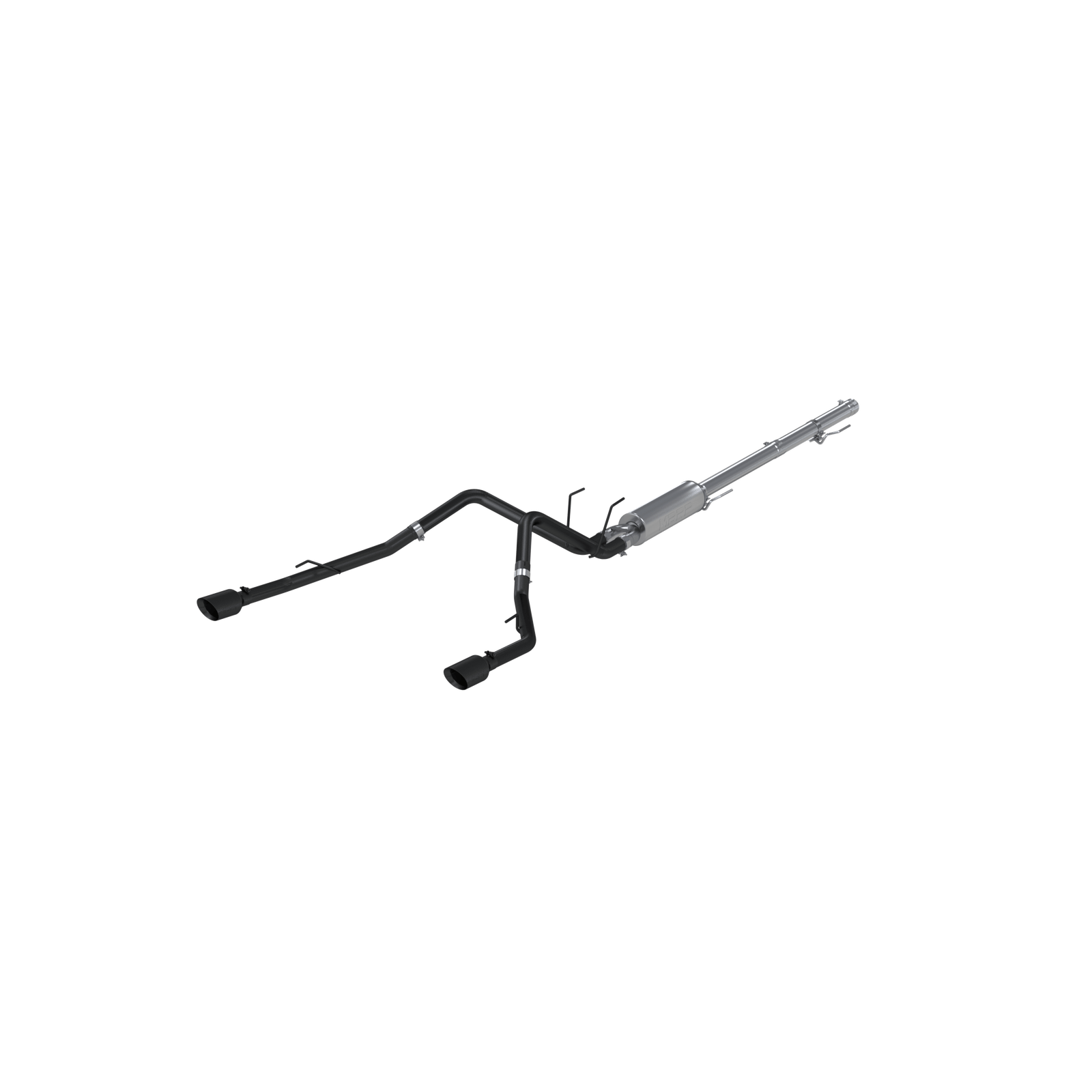 db7f8beb5d0bc.png MBRP 09-14 Dodge Ram 1500 5.7L Cat-Back Dual Split Rear (Through Stock Bumper) AL - Black - Image 1