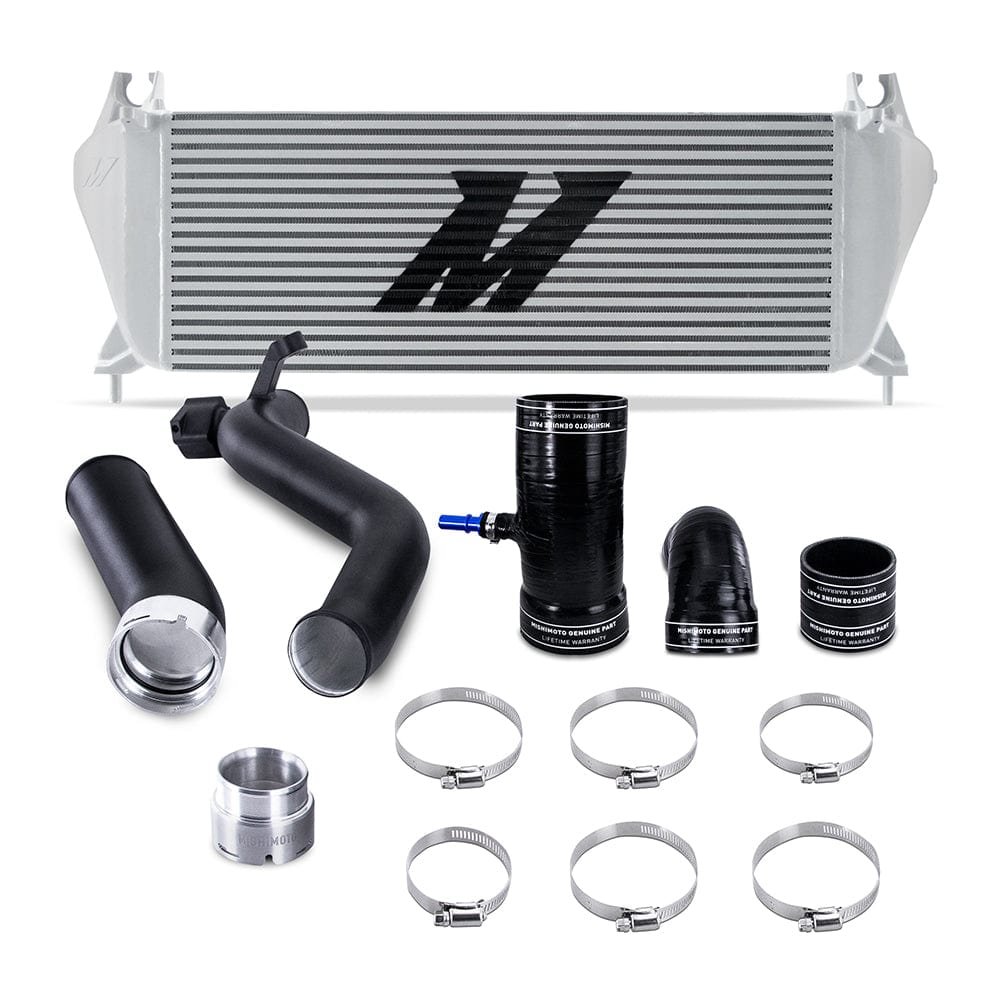 dda7996383ffd.jpg Mishimoto Intercooler Kit, fits Ford Ranger 2.3L 2019+, Silver Cooler, Black Pipes - Image 1