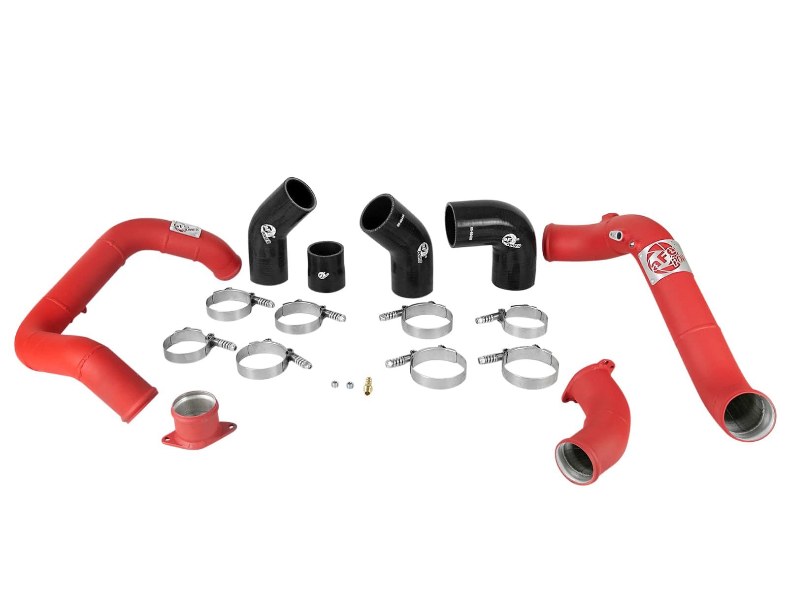 e78214db75f6a6a62b232b84d949f2b7.jpg aFe Bladerunner 2.25in & 2.5in Intercooler Tubes Hot & Cold 16-18 Honda Civic I4-1.5L (t) - Red - Image 1