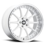 ESR Wheels CS12 18" 5x110 (Custom Drill) Gloss White w/ Machined Lip