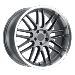 TSW Cast Avalon 20" 5x120 Gunmetal W/ Brushed Gunmetal Face & Machined Lip - Image 4