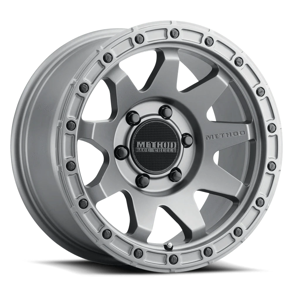 method-mr317-wheel-6lug-matte-titanium-17x8-5-1000_1000x1000_6caeff5a-fa43-4544-94ad-80b11f5c7d3b.png Method Race Wheels MR317 20" 8x180 Matte Titanium - Image 1