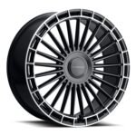 MV Forged MVF40 24" 6x135 up to 6x139.7 Gloss Black Diamond Ring (Custom Wheel)